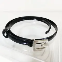 GUCCI グッチ パテントレザー 2連 ブレスレット ラインストーン