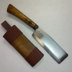 最高級品 極上仕上 手打 名工の作 ナタ 鉈 一文字 刃物 古道具 さや入 