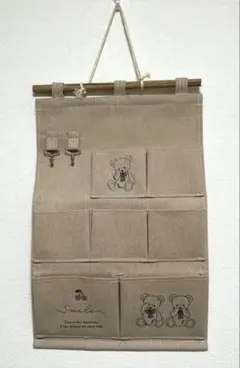 クマのイラスト ウォールポケット