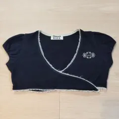 Chacott KIDS バレエカシュクール ブラック レース120-130のサムネイル