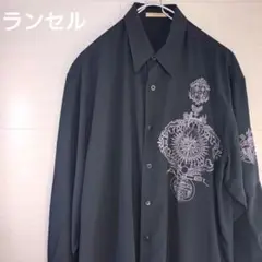 美品 高級◆LANCEL 長袖シャツ メンズ M ロングスリーブシャツ 日本製 美品 高級◇LANCEL 長袖シャツ メンズ M ロングスリーブシャツ