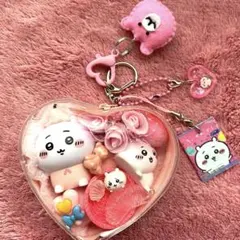 ♡ちいかわ♡ ガチャ詰め ポーチ風 ピンク ソフビインテリアマスコット