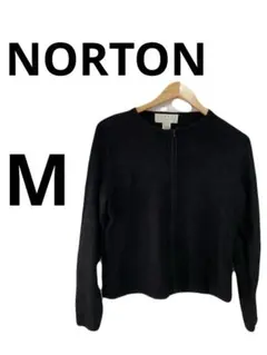 NORTON ジッパーカーディガン アンサンブル【M】サイズ ブラック
