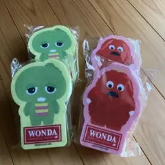 ガチャピン ムック WONDA コラボ スポンジ 2種セット