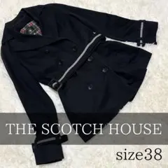 美品 THE SCOTCH HOUSE クリスマスカラー トレンチコート ベルトのサムネイル