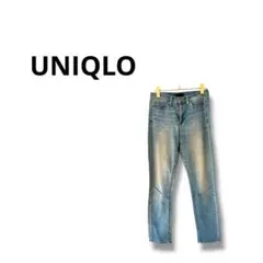 【ユニクロ】デニム　ジーンズ　ダメージ　ストレート