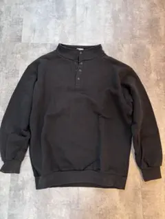 THE-MADE WEAR ヘンリーネック スウェット ブラック
