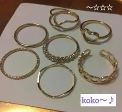リング　まとめ売り☆7個 ☆koko～♪　トレンディ かわいい