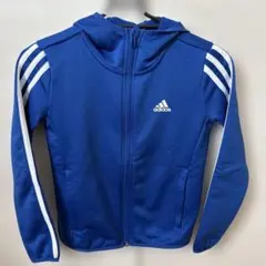 adidas 青 フード付き パーカー