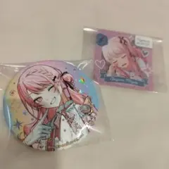２点　オーロラ箔押し缶バッジ　B　暁山瑞希　メモステ　プロセカ