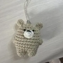 くま　あみぐるみ　キーホルダー　かぎ編み　ハンドメイド