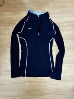 asics アシックス ランニングウェア 長袖 レディース　ネイビー