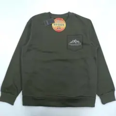 新品タグ付き　カーキ　アウトドア　裏起毛　スウェットトレーナー　Lサイズ