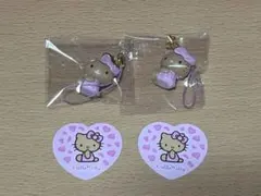 ハローキティ トレーディングマスコットストラップ2 ヒョウ ピンク 日焼け