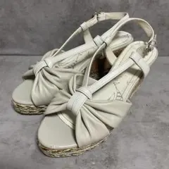 バークレー BARCLAY 23.5 タッセル トラッド 厚底 スリッポン 白 