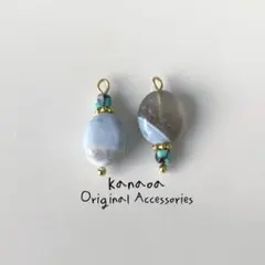 デザートオパール×ターコイズ 天然石ピアスorイヤリング