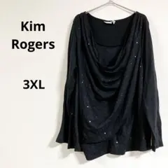 即購入OK✨Kim Rogers ブラックチュニック 【3X】スパンコール