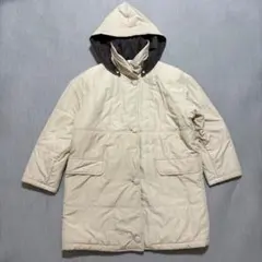 vi serino 中綿ロングコート M ベージュ フード着脱可 vintage