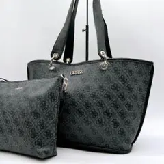 美品 GUESS リバーシブル　トートバッグ 肩がけ ブラック h180のサムネイル