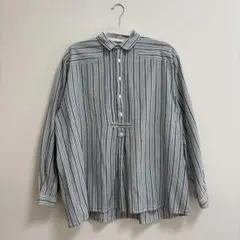 ストライプ 長袖シャツ　古着