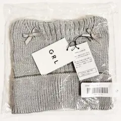 新品未使用 GRL グレイル 猫耳 ニット帽 グレーリボン付 56-58cm