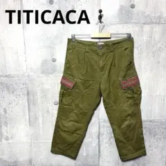 TITICACA チチカカ メンズ クロップドカーゴパンツ M カーキのサムネイル