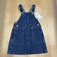 【新品】デニム ジャンバースカート 調整可能ストラップ　タグ付