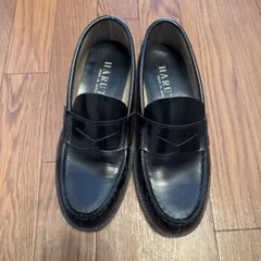 HARUTA ブラックレザー ローファー　25cm EEE