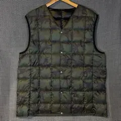 TAION タイオン 迷彩 カモ柄 ダウンベスト インナーダウン 大きいサイズ