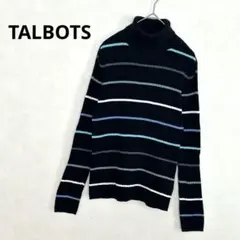 Talbots タルボット　タートルネック ニット　マルチカラー　ボーダー