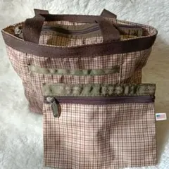 LeSportsac チェック柄トートバッグ