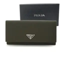 ✨美品✨　PRADA 長財布　ナイロン　テスート　サフィアーノ　三角プレート