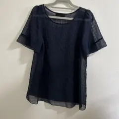 UNTITLED ネイビー 半袖ブラウスのサムネイル