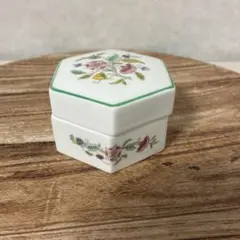 ミントン ハドンホール 花柄 六角形小物入れ