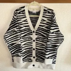 GU ゼブラ柄ジャカードカーディガン