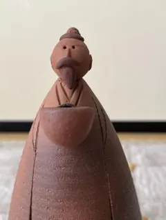 4108) 陶器煙出し人形 パイプおじいさん お香立て 京都松栄堂 麗香炉