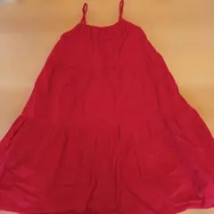 ユニクロ　ワンピース　レッド　140
