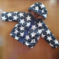 新品未使用 BREEZE 星柄フード付き中綿コート110cm