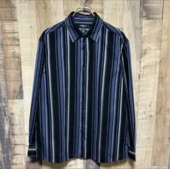 Claiborne クレイボーン 長袖シャツ　マルチストライプシャツ
