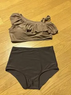 レディース水着 タンキニ 上下セット ブラウン系