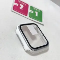 1点のみ❤️Apple Watch カバー　ケース　ホワイト×シルバーライン