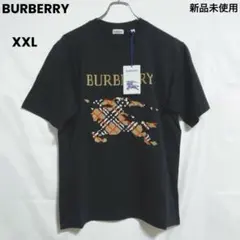 美品✨BURBERRY ノバチェックホースロゴ オーバーサイズ Tシャツ 黒
