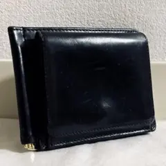 希少✨グレンロイヤル マネークリップ 小銭入れ付き 折り財布 ブラック 本革 黒のサムネイル