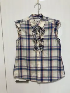 Ropé Picnique チェック柄ノースリーブシャツ 38