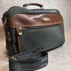 サムソナイト 2WAY ボストン ショルダーバッグ グリーン ナイロン レザー