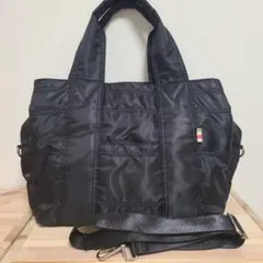 アンコール ブラック マザーズバッグ トートバッグ ショルダーベルト付 黒 M