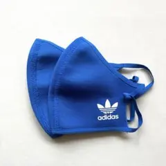 【未使用2枚セット】adidas フェイスカバー マスク 青 NSのサムネイル