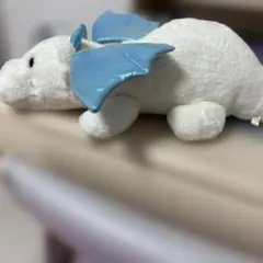 ドラゴン ぬいぐるみ ホワイト×ブルー