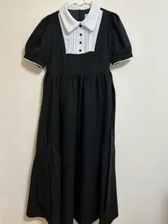 An MILLE ピコレース襟フレアワンピース