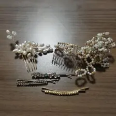 成人式★結婚式★卒業式★振袖★七五三　髪飾り2個ピン3個のセット